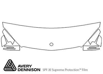 gle-class Avery Dennison Clear Bra Hood Precut PPF Diagram