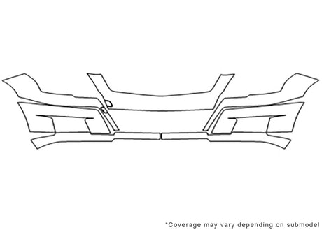 glk-class 3M Clear Bra Bumper Precut PPF Diagram