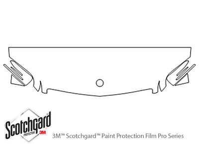 glk-class 3M Clear Bra Hood Precut PPF Diagram
