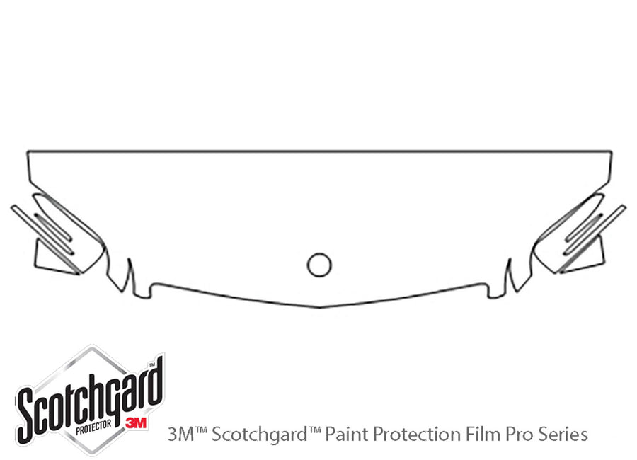 glk-class 3M Clear Bra Hood Precut PPF Diagram