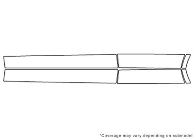 glk-class 3M Clear Bra Door Cup Precut PPF Diagram
