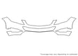 glk-class Avery Dennison Clear Bra Bumper Precut PPF Diagram