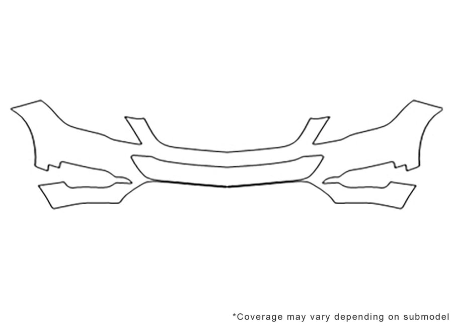 glk-class Avery Dennison Clear Bra Bumper Precut PPF Diagram