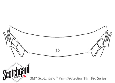 gls-class 3M Clear Bra Hood Precut PPF Diagram