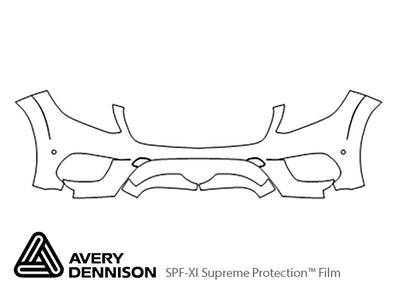 gls-class Avery Dennison Clear Bra Bumper Precut PPF Diagram