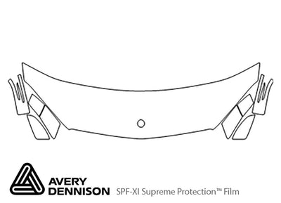 gls-class Avery Dennison Clear Bra Hood Precut PPF Diagram