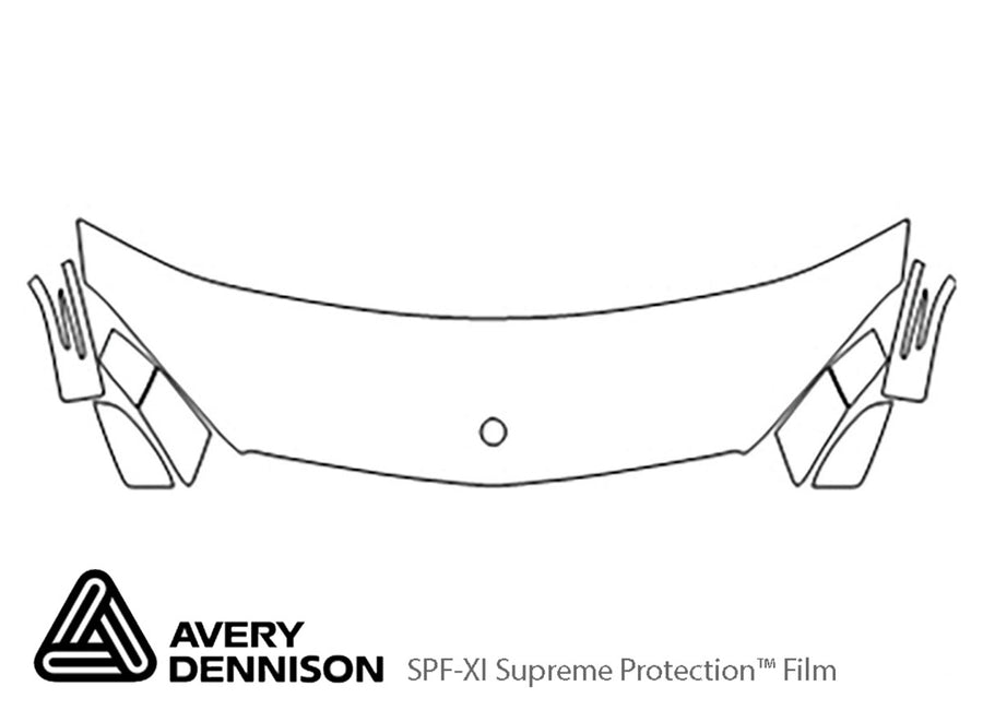 gls-class Avery Dennison Clear Bra Hood Precut PPF Diagram