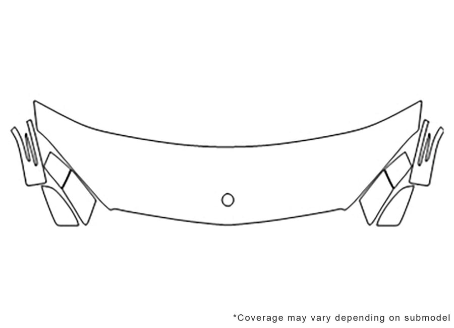 gls-class 3M Clear Bra Hood Precut PPF Diagram
