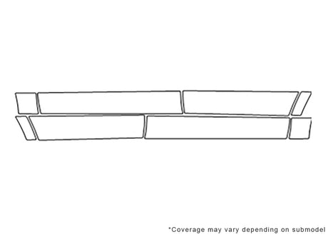 gls-class 3M Clear Bra Door Cup Precut PPF Diagram