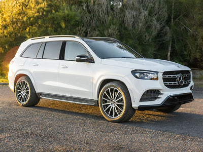 mercedes-benz gls-class 2020-2024 Brushed Aluminum Black Pillar Trim