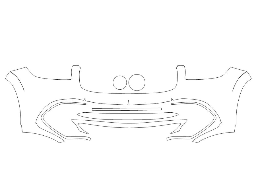 gls-class 3M Clear Bra Bumper Precut PPF Diagram