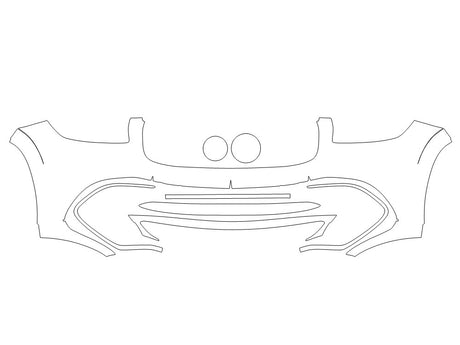 gls-class Avery Dennison Clear Bra Bumper Precut PPF Diagram