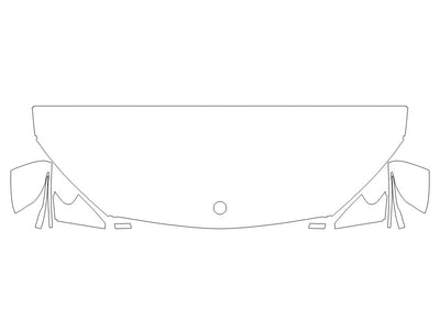 gls-class 3M Clear Bra Hood Precut PPF Diagram