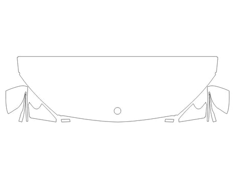 gls-class 3M Clear Bra Hood Precut PPF Diagram