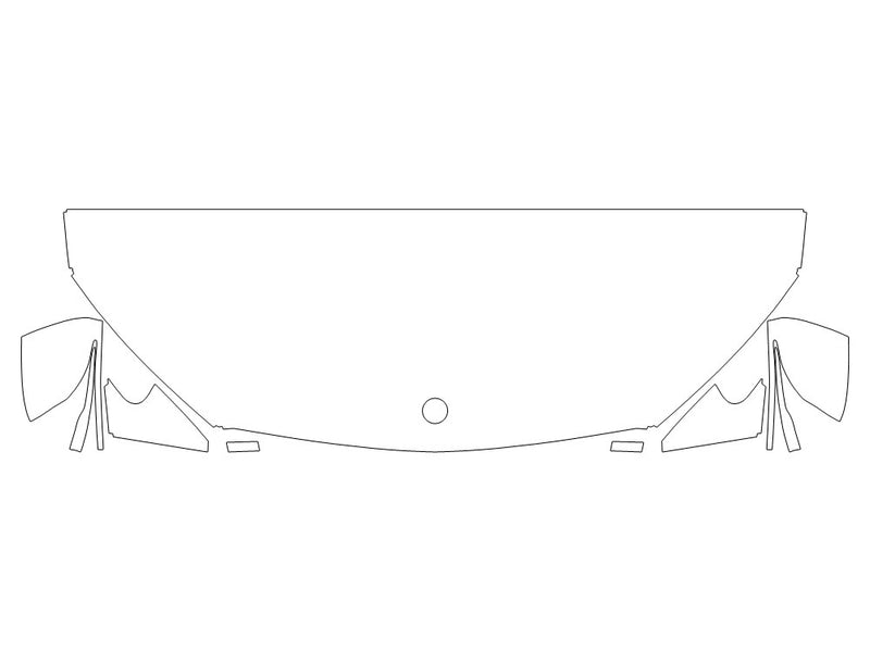 gls-class Avery Dennison Clear Bra Hood Precut PPF Diagram