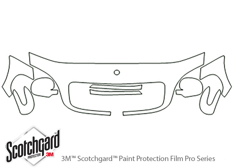 m-class 3M Clear Bra Hood Precut PPF Diagram