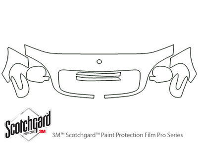 m-class 3M Clear Bra Hood Precut PPF Diagram