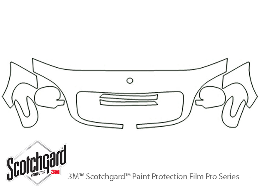 m-class 3M Clear Bra Hood Precut PPF Diagram