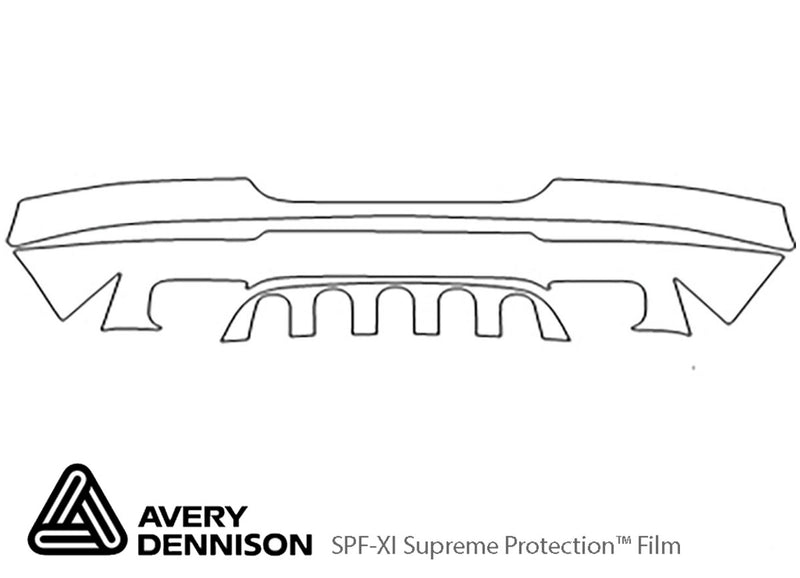 m-class Avery Dennison Clear Bra Bumper Precut PPF Diagram