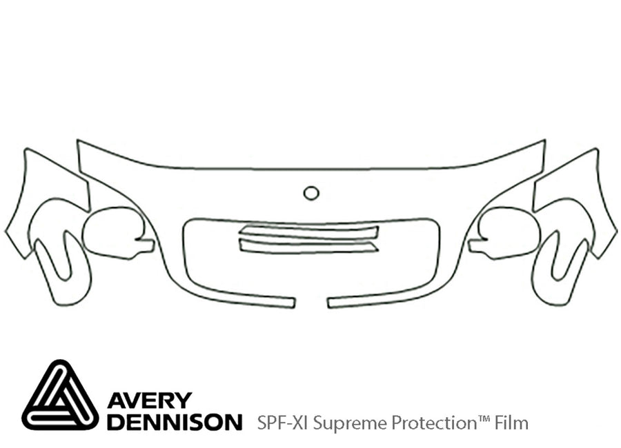 m-class Avery Dennison Clear Bra Hood Precut PPF Diagram