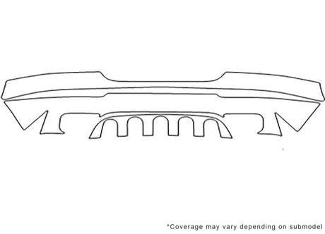 m-class Avery Dennison Clear Bra Bumper Precut PPF Diagram