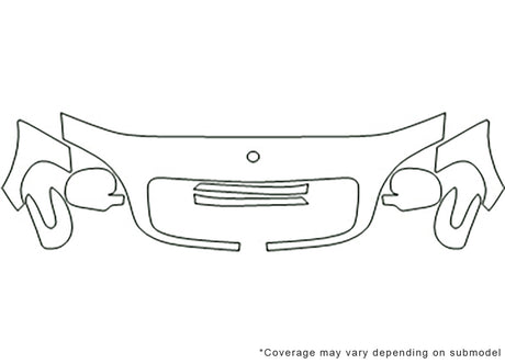 m-class 3M Clear Bra Hood Precut PPF Diagram