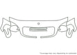 m-class Avery Dennison Clear Bra Hood Precut PPF Diagram