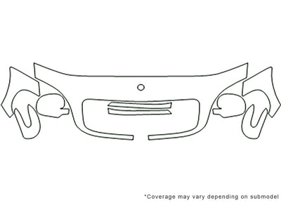 m-class Avery Dennison Clear Bra Hood Precut PPF Diagram