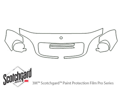 m-class 3M Clear Bra Hood Precut PPF Diagram