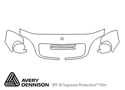 m-class Avery Dennison Clear Bra Hood Precut PPF Diagram