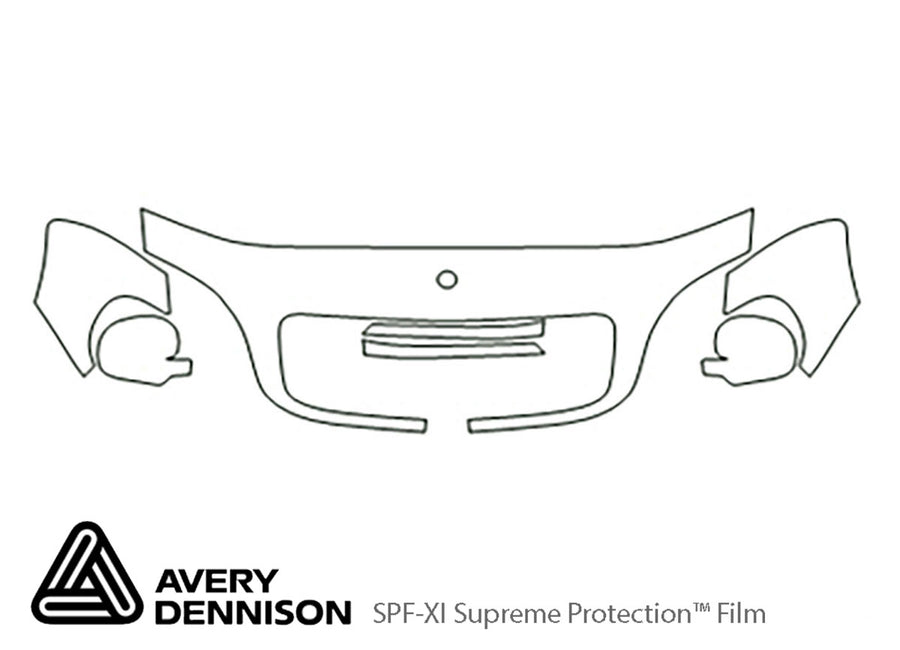 m-class Avery Dennison Clear Bra Hood Precut PPF Diagram