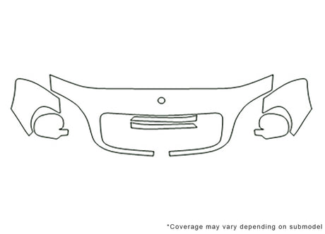m-class 3M Clear Bra Hood Precut PPF Diagram