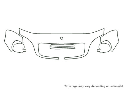 m-class Avery Dennison Clear Bra Hood Precut PPF Diagram