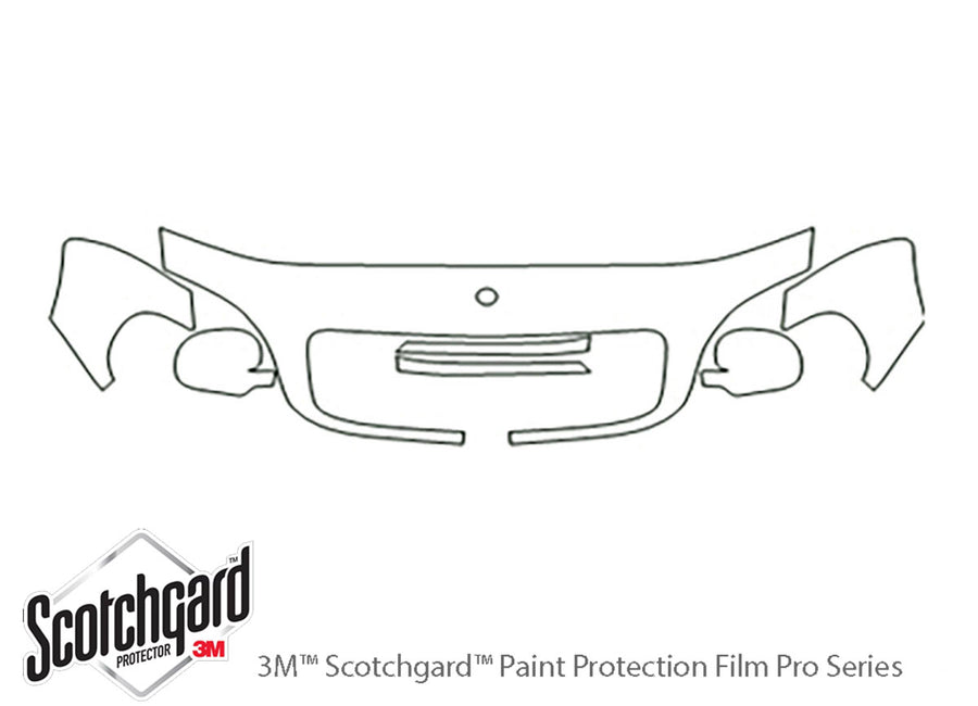 m-class 3M Clear Bra Hood Precut PPF Diagram