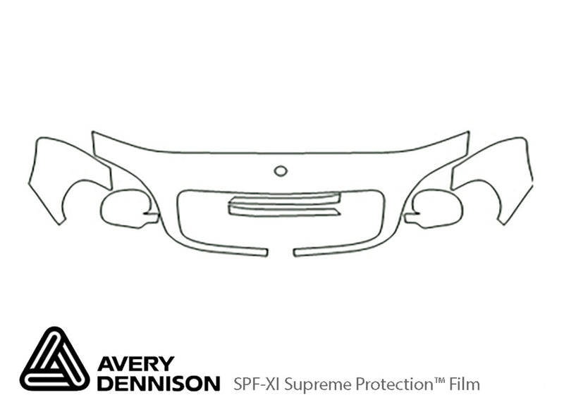 m-class Avery Dennison Clear Bra Hood Precut PPF Diagram
