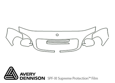 m-class Avery Dennison Clear Bra Hood Precut PPF Diagram