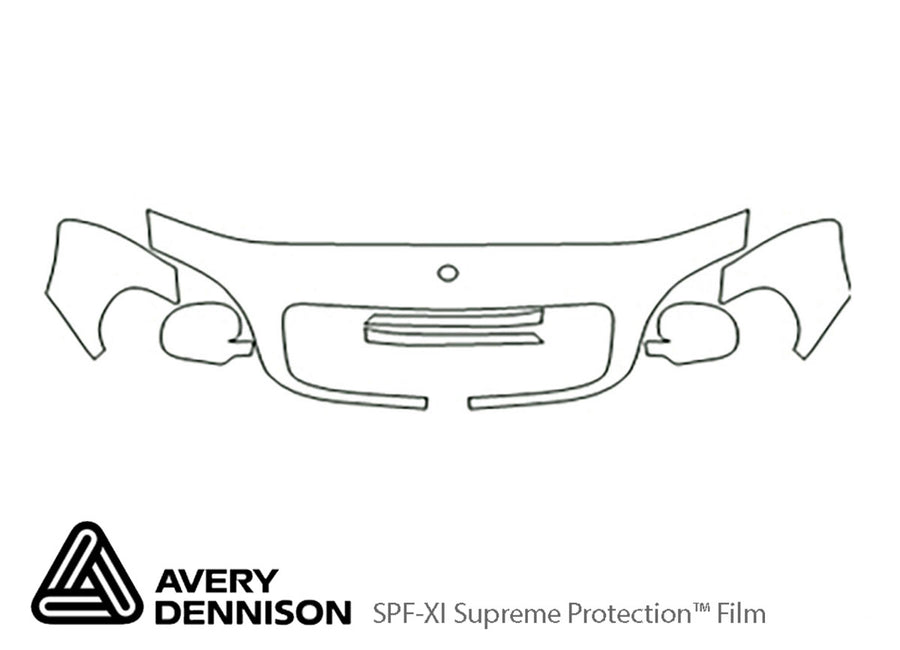 m-class Avery Dennison Clear Bra Hood Precut PPF Diagram