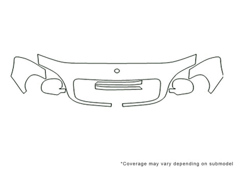 m-class Avery Dennison Clear Bra Hood Precut PPF Diagram