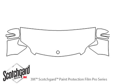 m-class 3M Clear Bra Hood Precut PPF Diagram