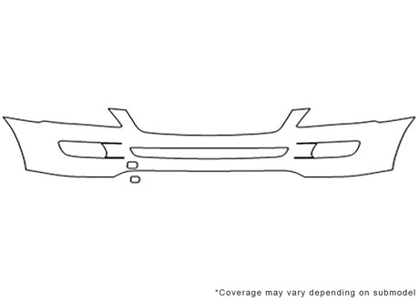 m-class Avery Dennison Clear Bra Bumper Precut PPF Diagram