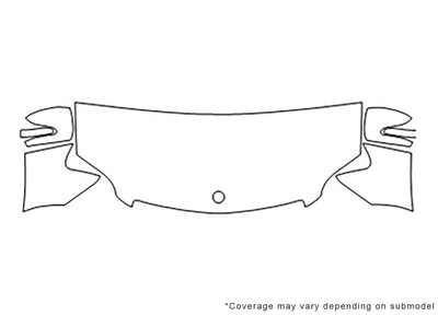 m-class Avery Dennison Clear Bra Hood Precut PPF Diagram