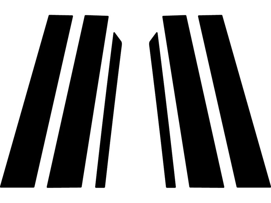 mercedes-benz m-class 2006-2011 Matte Black Pillar Trim Diagram