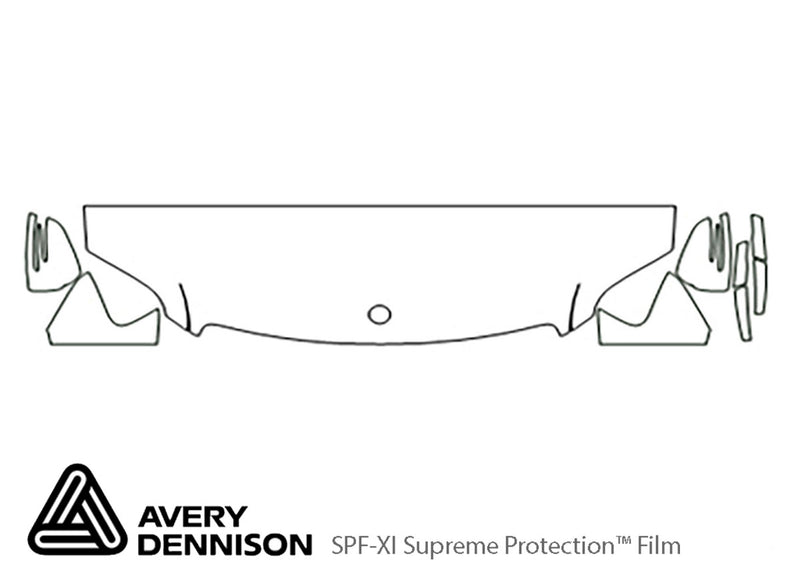 m-class Avery Dennison Clear Bra Hood Precut PPF Diagram