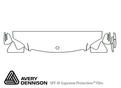 m-class Avery Dennison Clear Bra Hood Precut PPF Diagram