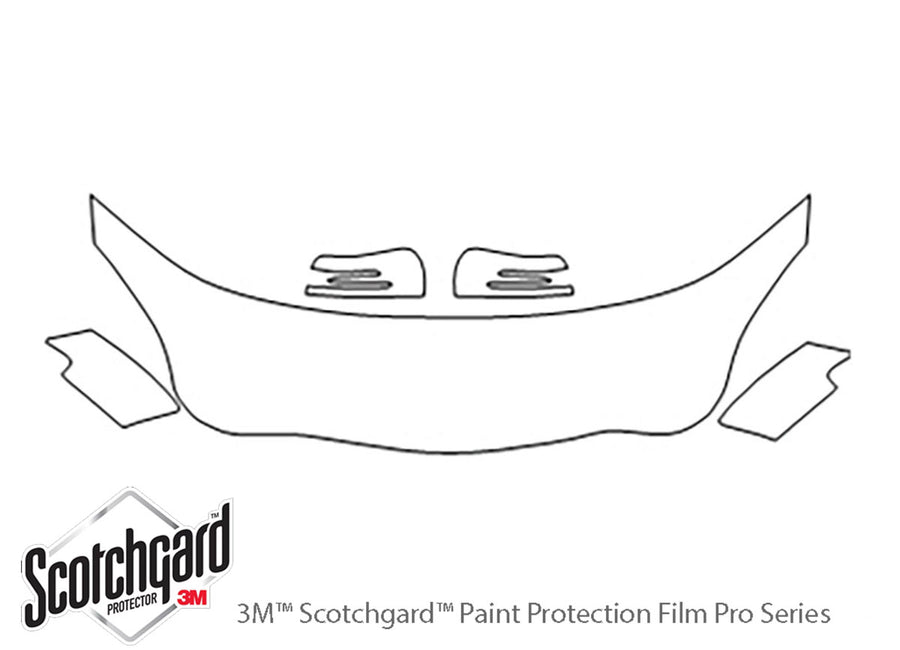 m-class 3M Clear Bra Hood Precut PPF Diagram