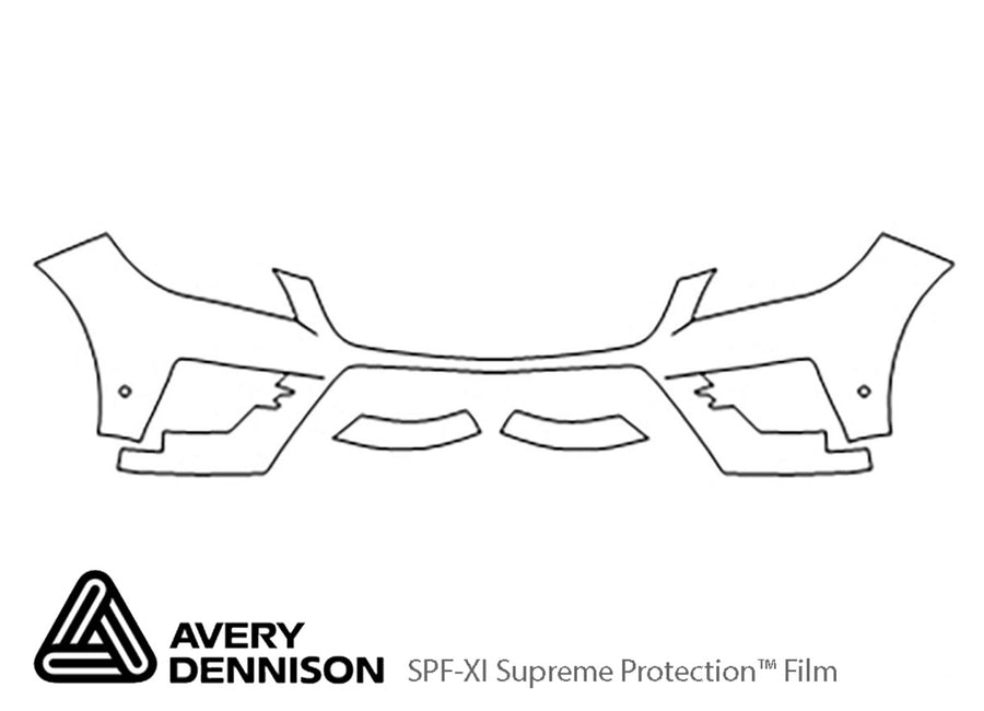m-class Avery Dennison Clear Bra Bumper Precut PPF Diagram