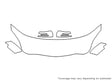 m-class Avery Dennison Clear Bra Hood Precut PPF Diagram