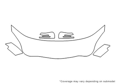 m-class Avery Dennison Clear Bra Hood Precut PPF Diagram