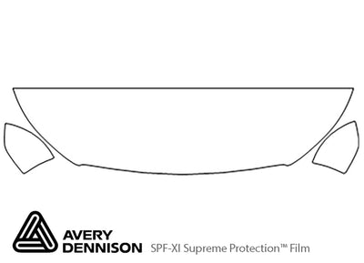 metris Avery Dennison Clear Bra Hood Precut PPF Diagram