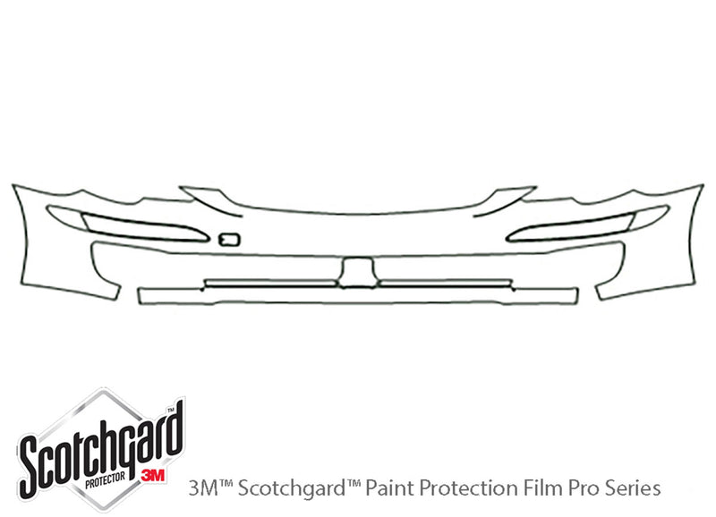r-class 3M Clear Bra Bumper Precut PPF Diagram